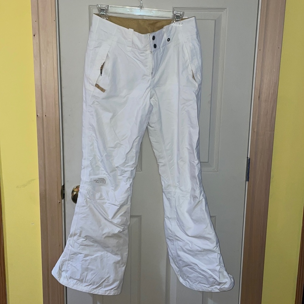 The north face white snow pants